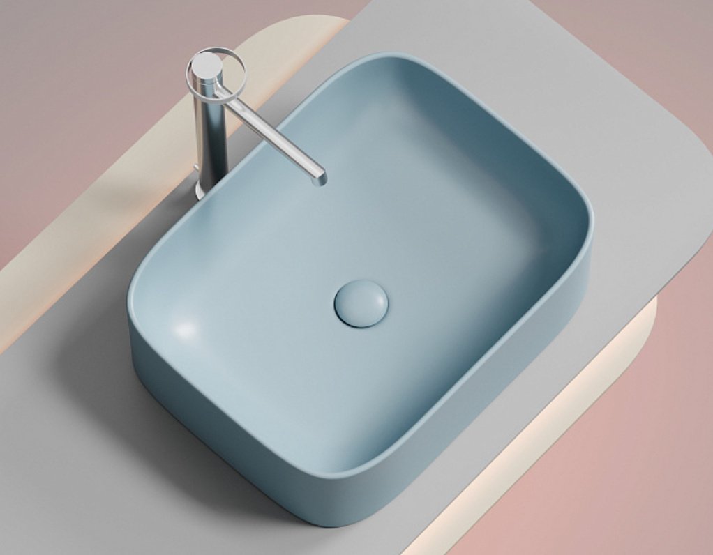 Раковина Ceramicanova CN6052ML накладная прямоугольная 50, санфарфор