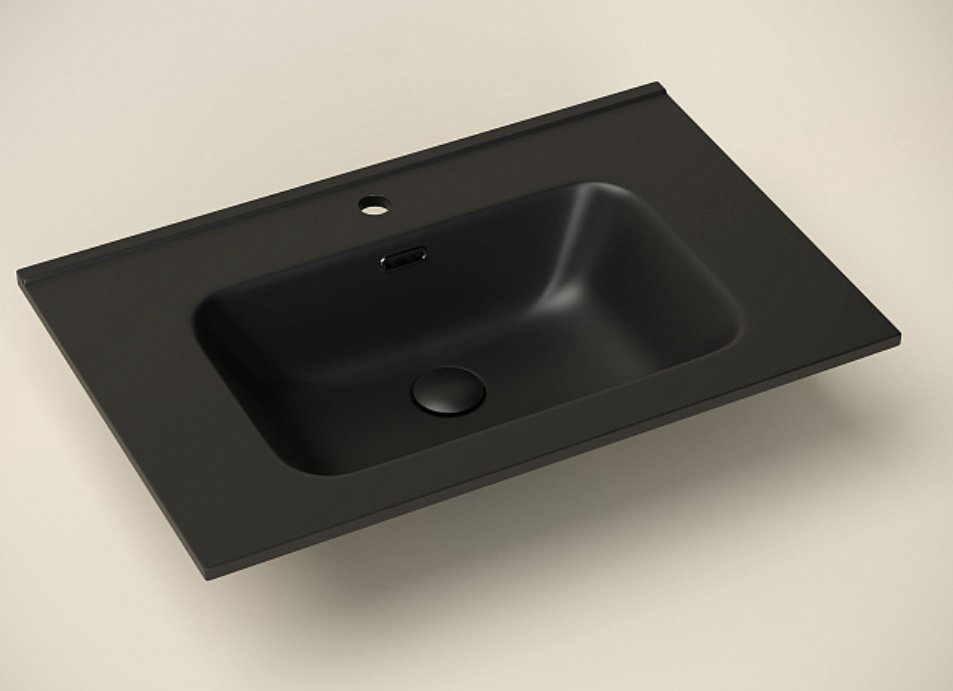 Раковина Ceramicanova CN7007MB врезная прямоугольная 71, санфарфор