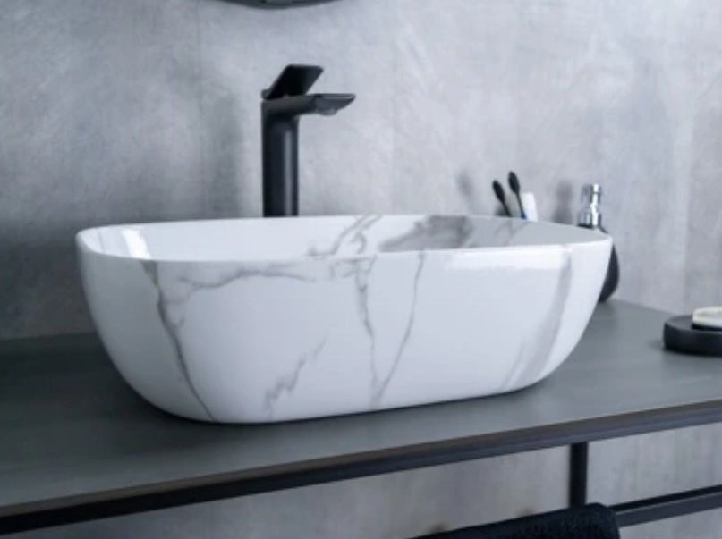 Раковина GID-ceramic Mnc333C накладная овальная 46, керамика купить,NaN