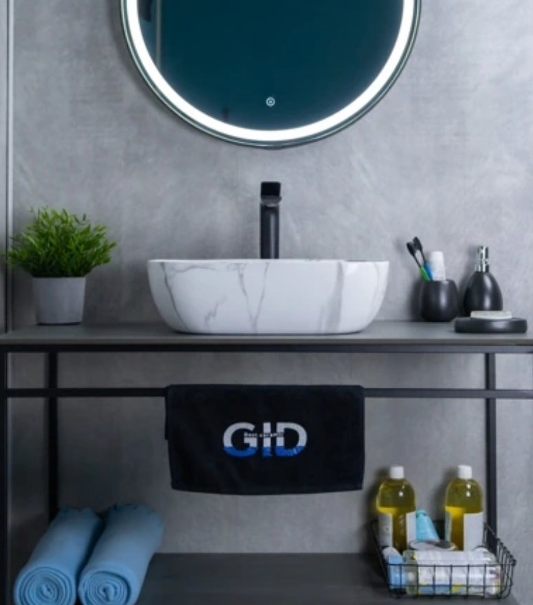 Раковина GID-ceramic Mnc333C накладная овальная 46, керамика