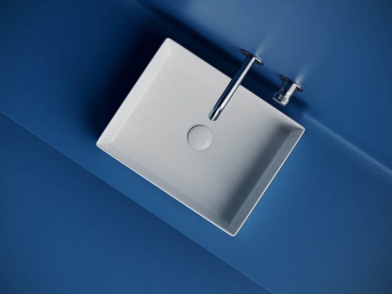 Раковина Ceramicanova CN6069 накладная прямоугольная 47.1, фарфор