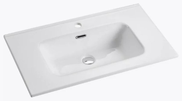 Раковина GID-ceramic 9070s накладная прямоугольная 46.5, фаянс