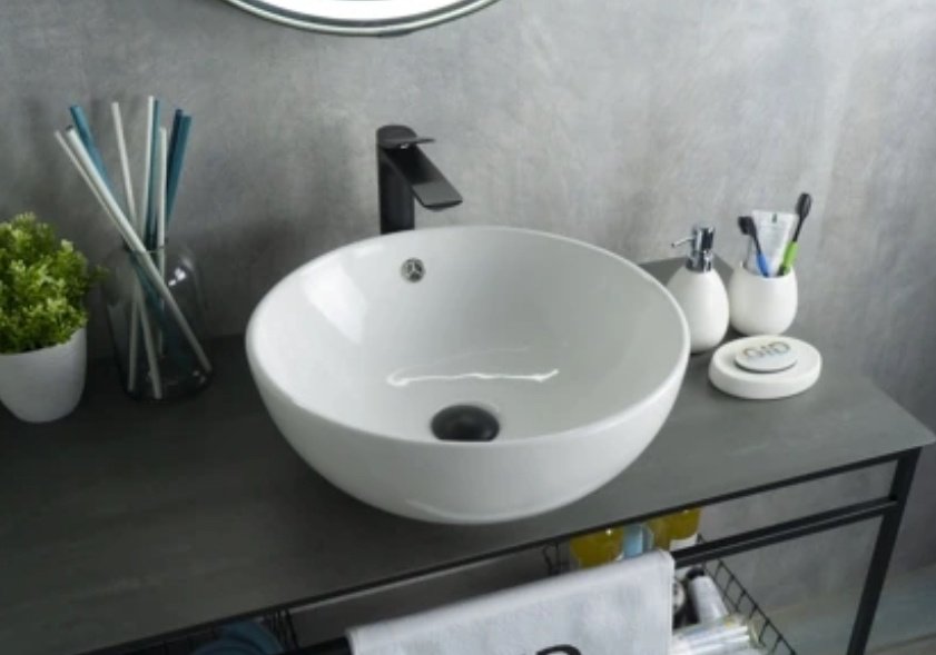 Раковина GID-ceramic N9003a накладная круглая 43, керамика