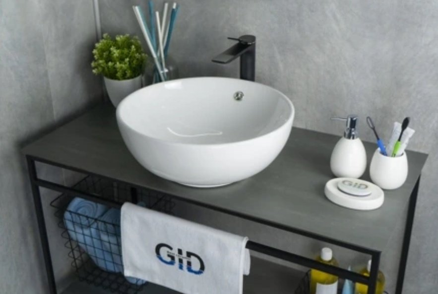 Раковина GID-ceramic N9003a накладная круглая 43, керамика