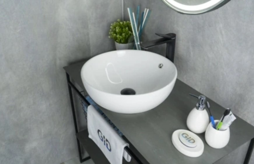 Раковина GID-ceramic N9003a накладная круглая 43, керамика купить,50874