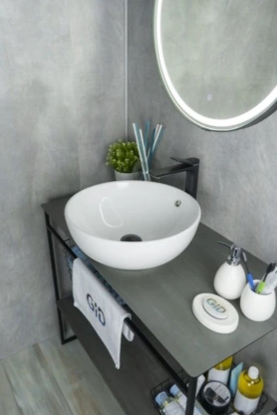 Раковина GID-ceramic N9003a накладная круглая 43, керамика