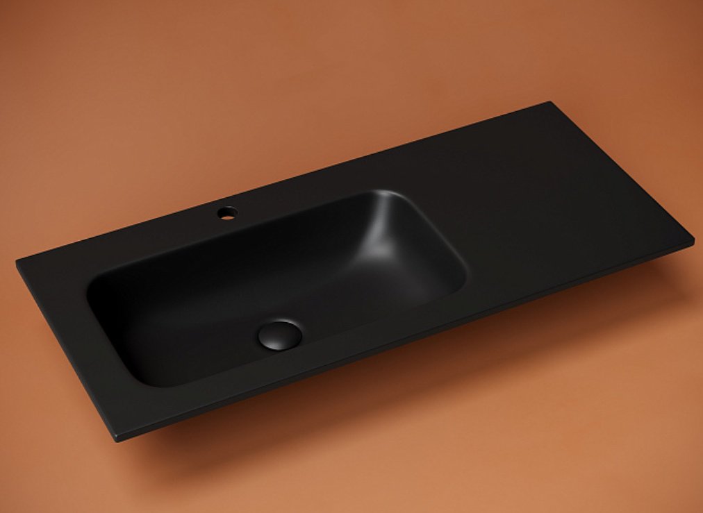 Раковина Ceramicanova CN7014MB накладная прямоугольная 101, санфарфор