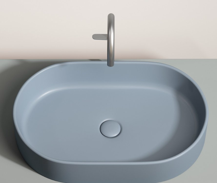 Раковина Ceramicanova CN6048MHL накладная овальная 60, санфарфор купить,298798