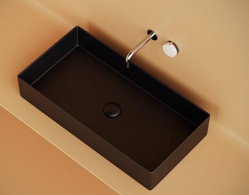 Раковина Ceramicanova CN6071MB накладная прямоугольная 70, санфарфор