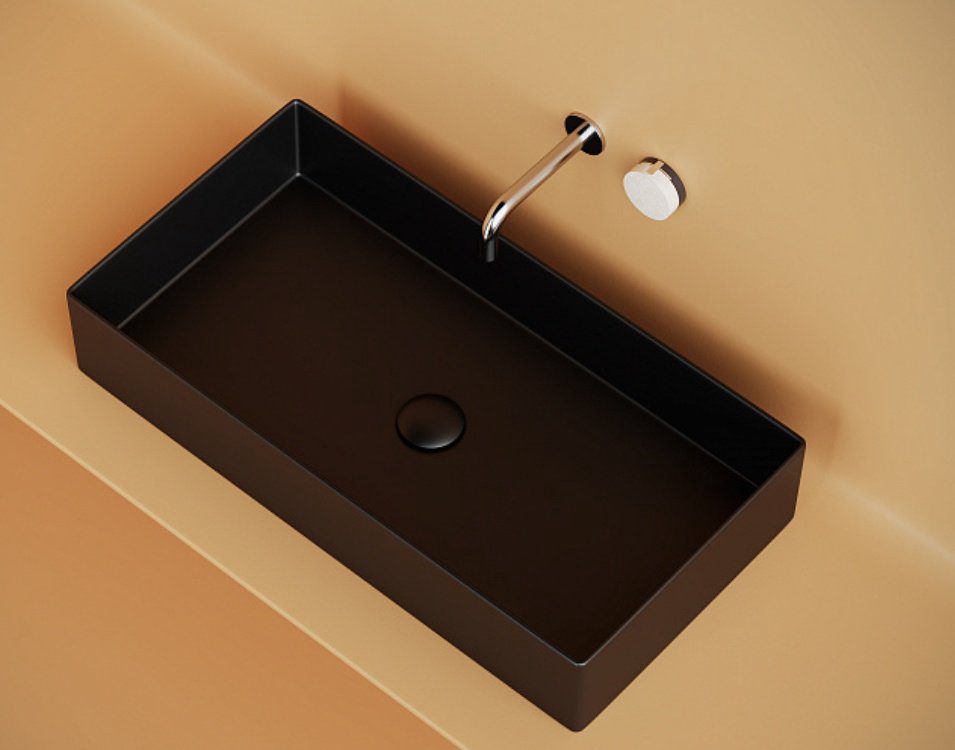 Раковина Ceramicanova CN6071MB накладная прямоугольная 70, санфарфор купить,NaN