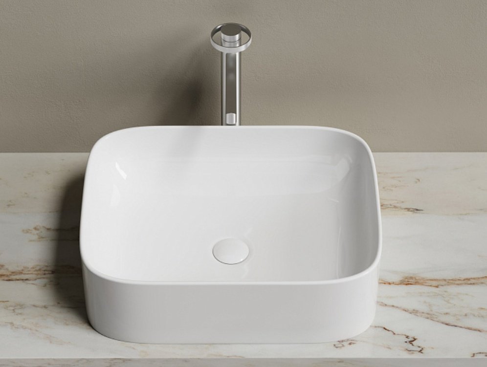 Раковина Ceramicanova CN6052 накладная прямоугольная 50, санфарфор