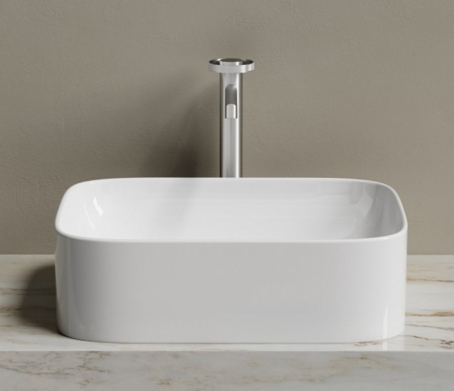 Раковина Ceramicanova CN6052 накладная прямоугольная 50, санфарфор купить,NaN