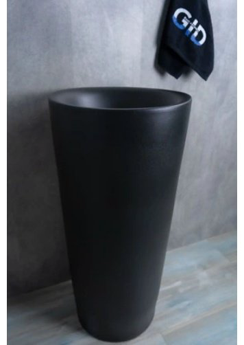 Раковина GID-ceramic Nb130bg с пьедесталом круглая 40, керамика купить,253625