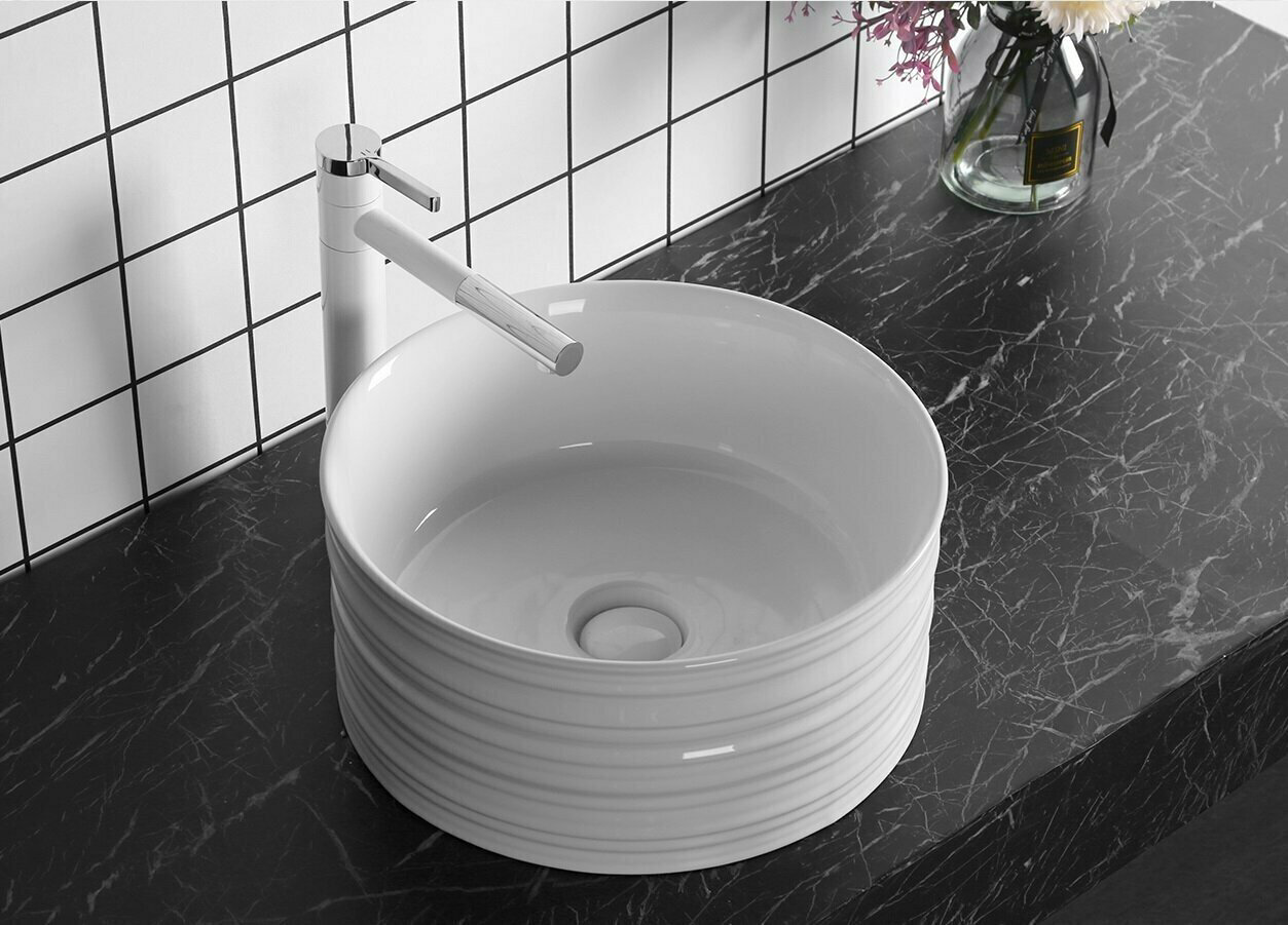 Раковина CeruttiSPA CR0051A накладная круглая 40.5 см, фарфор