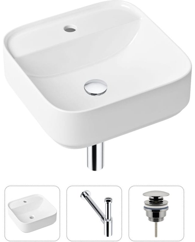Раковина Lavinia Boho Bathroom Sink 21520276 накладная квадратная 42, санфарфор