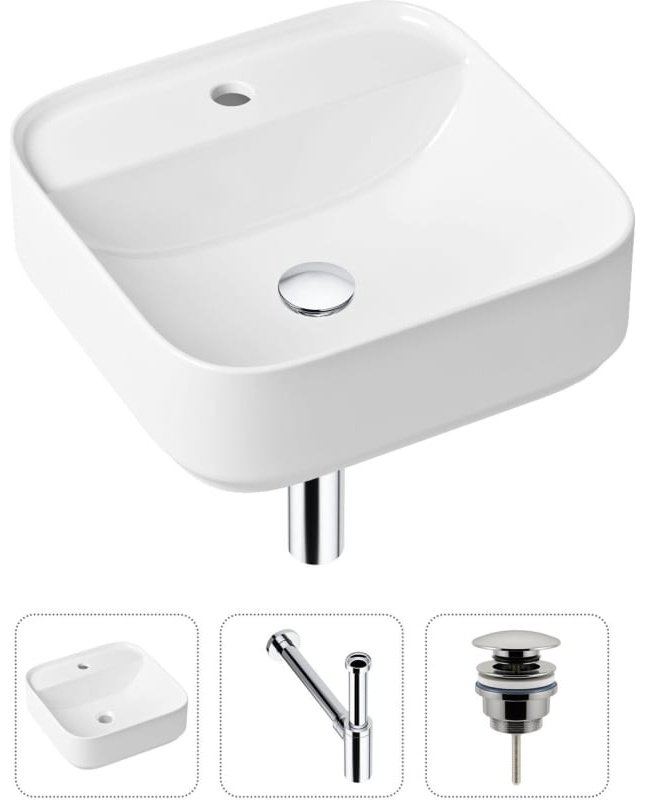 Раковина Lavinia Boho Bathroom Sink 21520276 накладная квадратная 42, санфарфор