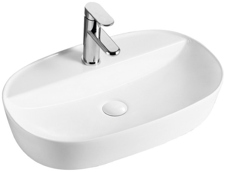 Раковина WeltWasser WW ELBACH 2203 накладная овальная 61 см, фаянс
