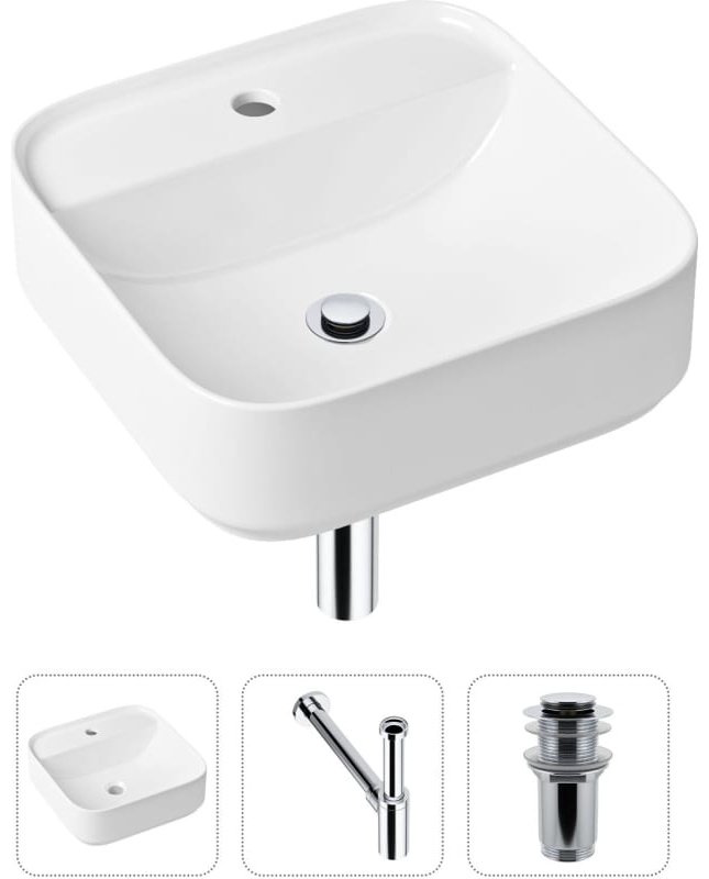 Раковина Lavinia Boho Bathroom Sink 21520275 накладная квадратная 42, санфарфор