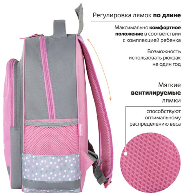 Рюкзак Пифагор полиэстер серый купить,NaN