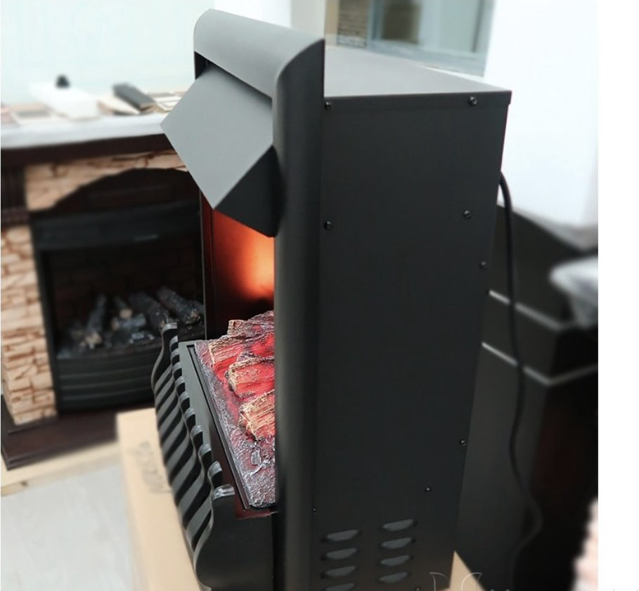 Электрокамин Real Flame встроенный OREGAN-S 3D 621х511х308, обогрев, зеркало/черный купить,1029526