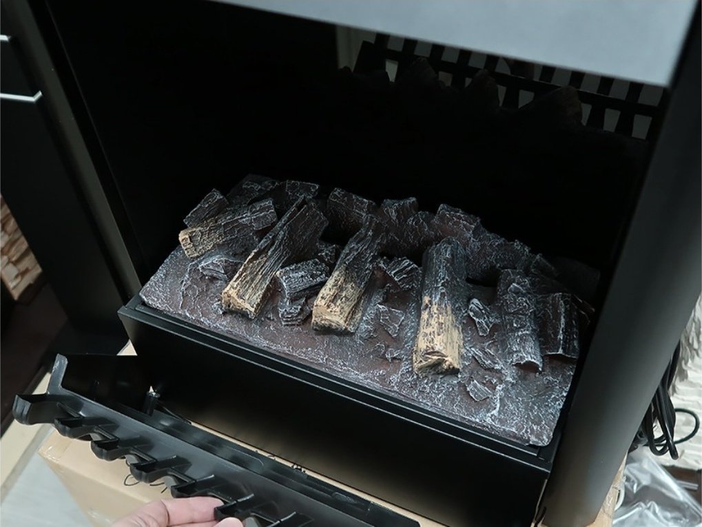 Электрокамин Real Flame встроенный OREGAN-S 3D 621х511х308, обогрев, зеркало/черный купить,1029526
