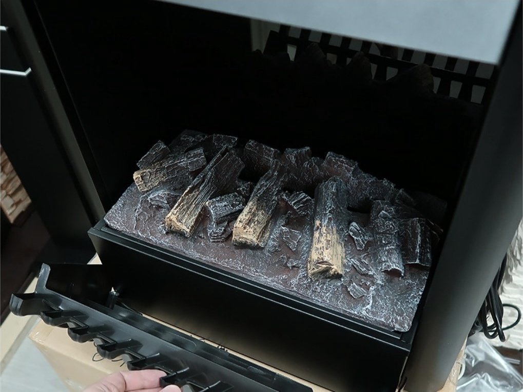 Электрокамин Real Flame встроенный OREGAN-S 3D 621х511х308, обогрев, зеркало/черный купить,1029526