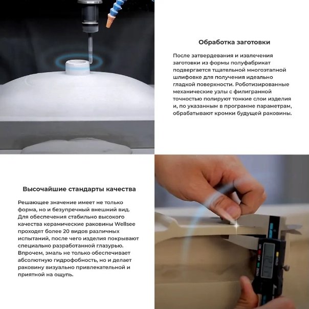 Раковина Wellsee WC Area 151802000 накладная прямоугольная 22, керамика купить,70800