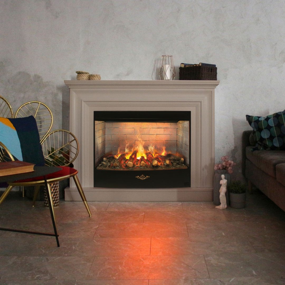 Электрокамин Real Flame напольный Weston 33 BG с очагом 3D Firestar 33