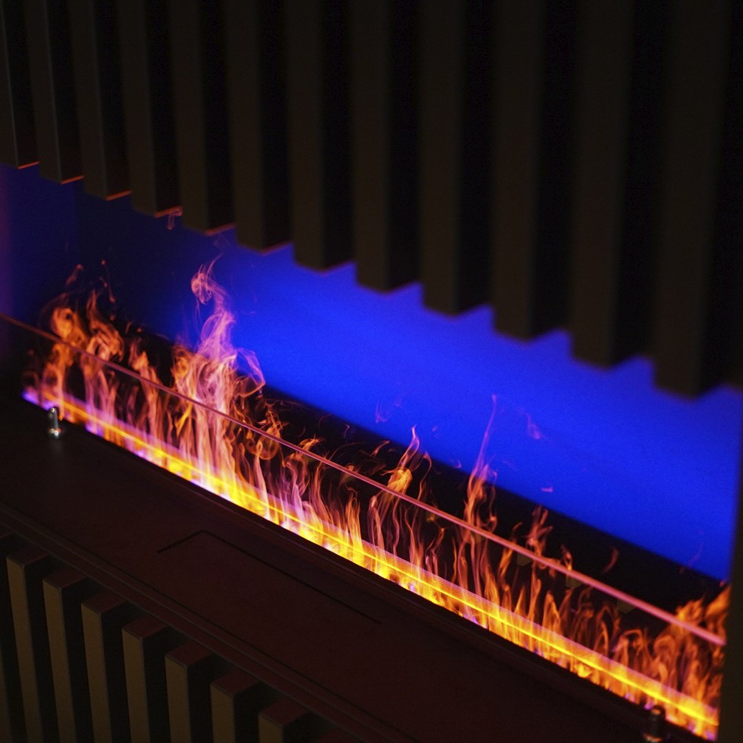 Электрокамин Schones Feuer встроенный 3D FireLine 800 Steel + RGB Flame