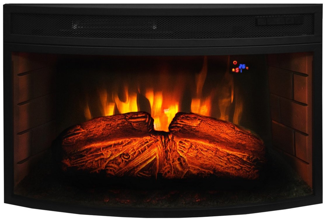 Электрокамин Электроочаг FIRESPACE 33W IR, 500х865х345, инфракрасный обогрев, мат/черный