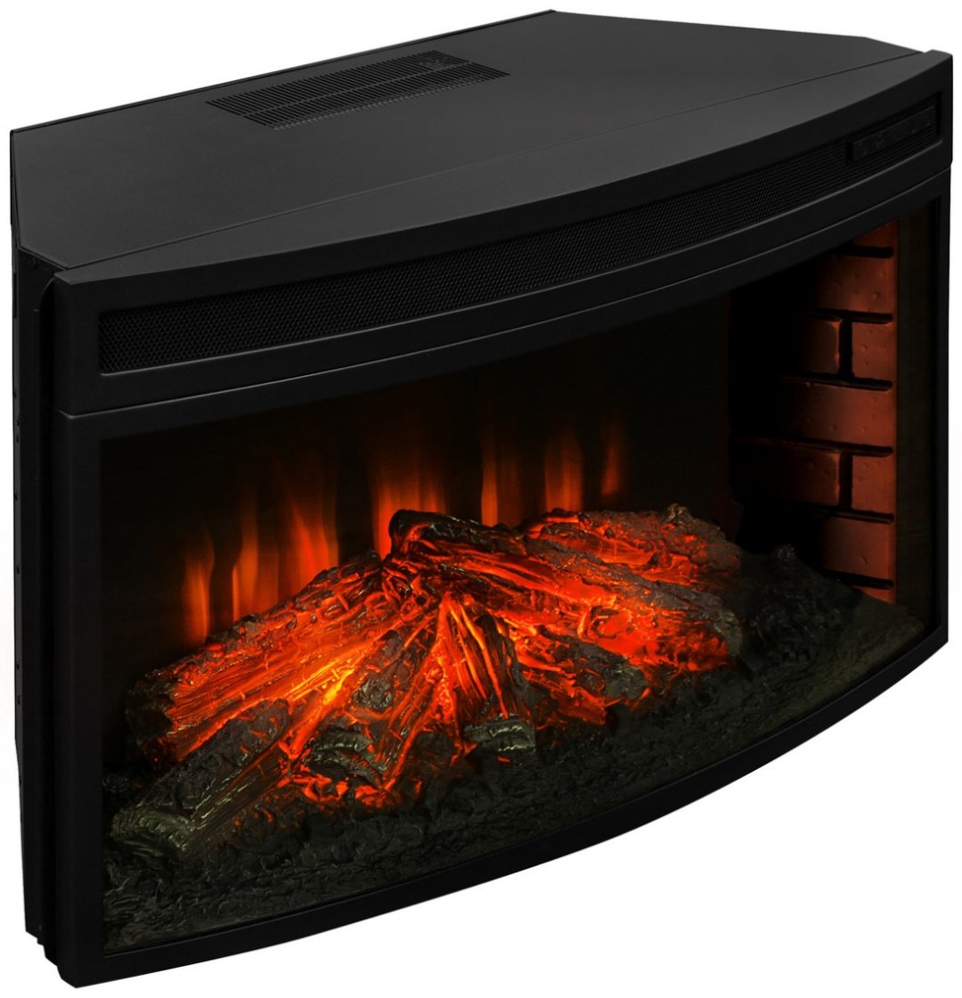 Электрокамин Электроочаг FIRESPACE 33W IR, 500х865х345, инфракрасный обогрев, мат/черный
