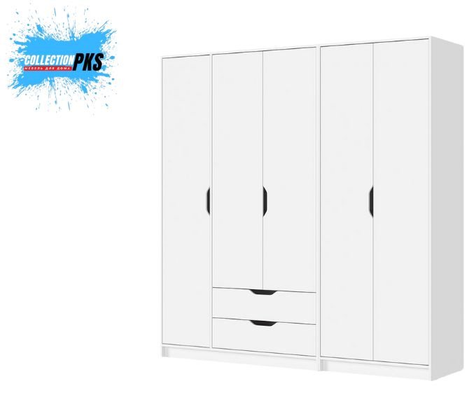 Распашной шкаф DOMA Модульный 5Д R-200, 200x210х50 см, белый купить,NaN