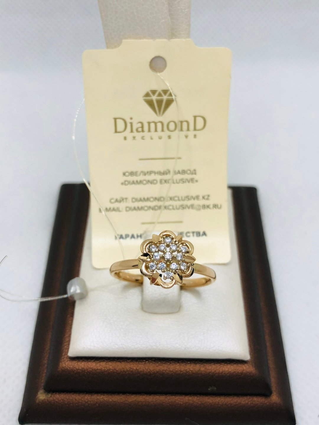 Кольцо DiamonD 734791 размер 18 вес 1.28 г золото, фианит купить,NaN