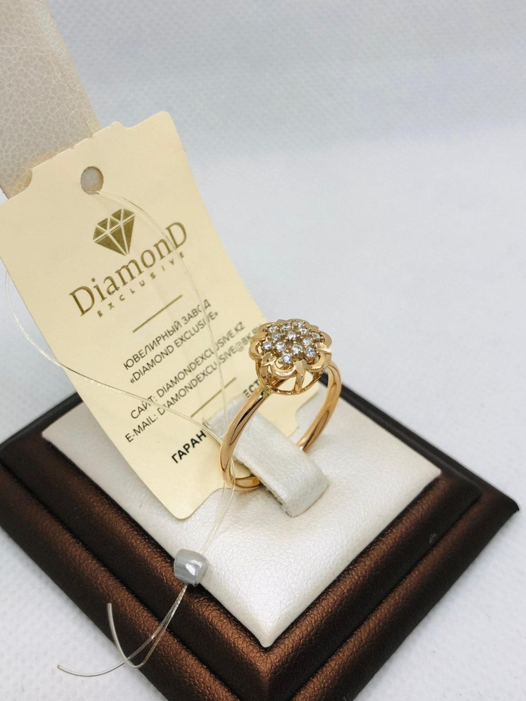 Кольцо DiamonD 734791 размер 18 вес 1.28 г золото, фианит купить,NaN