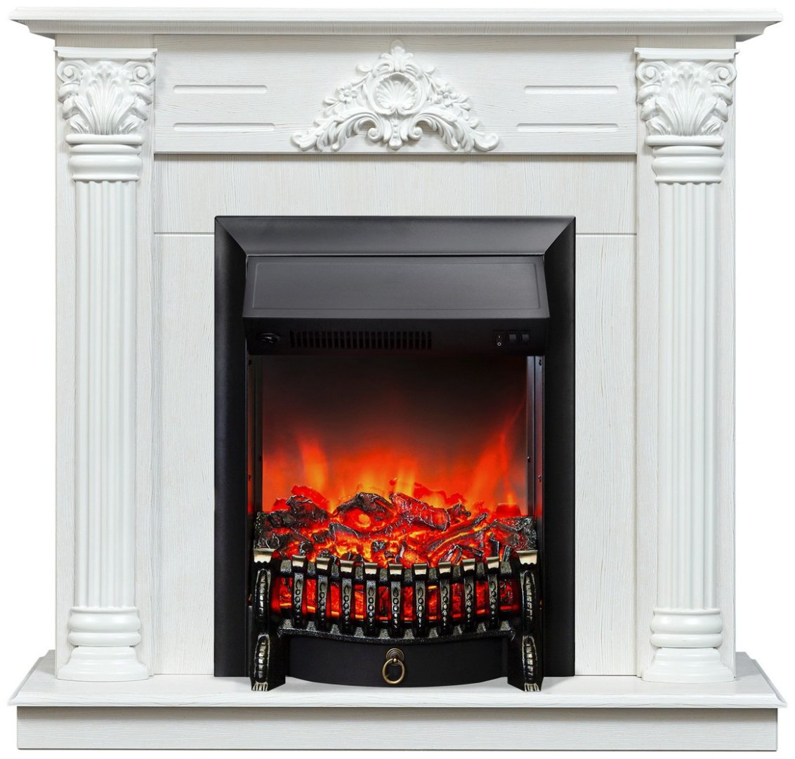 Электрокамин Real Flame напольный Stefania WT-F614 с очагом Fobos Lux Black купить,NaN