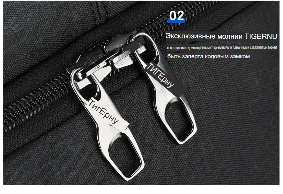 Рюкзак Tigernu оксфорд черный купить,NaN