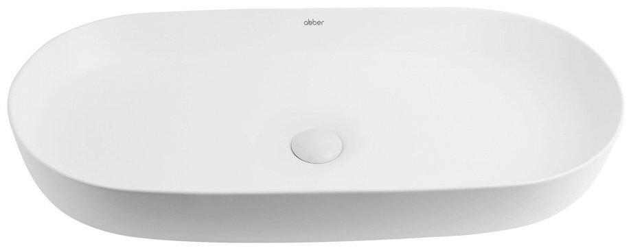 Раковина Abber Bequem AC2110MW накладная овальная 40, фаянс купить,NaN