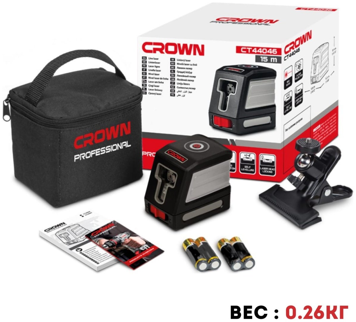 Лазерный уровень CROWN линейный CT44046 купить,NaN