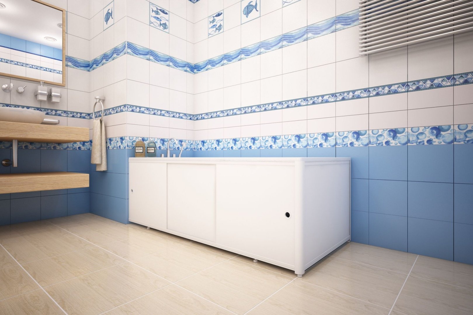 Экран под ванну МетаКам CETUS Pro 1,48 148x56 см на ножках