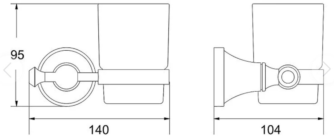 KABINKA.KZ стакан kabinka 1 шт, стекло, латунь