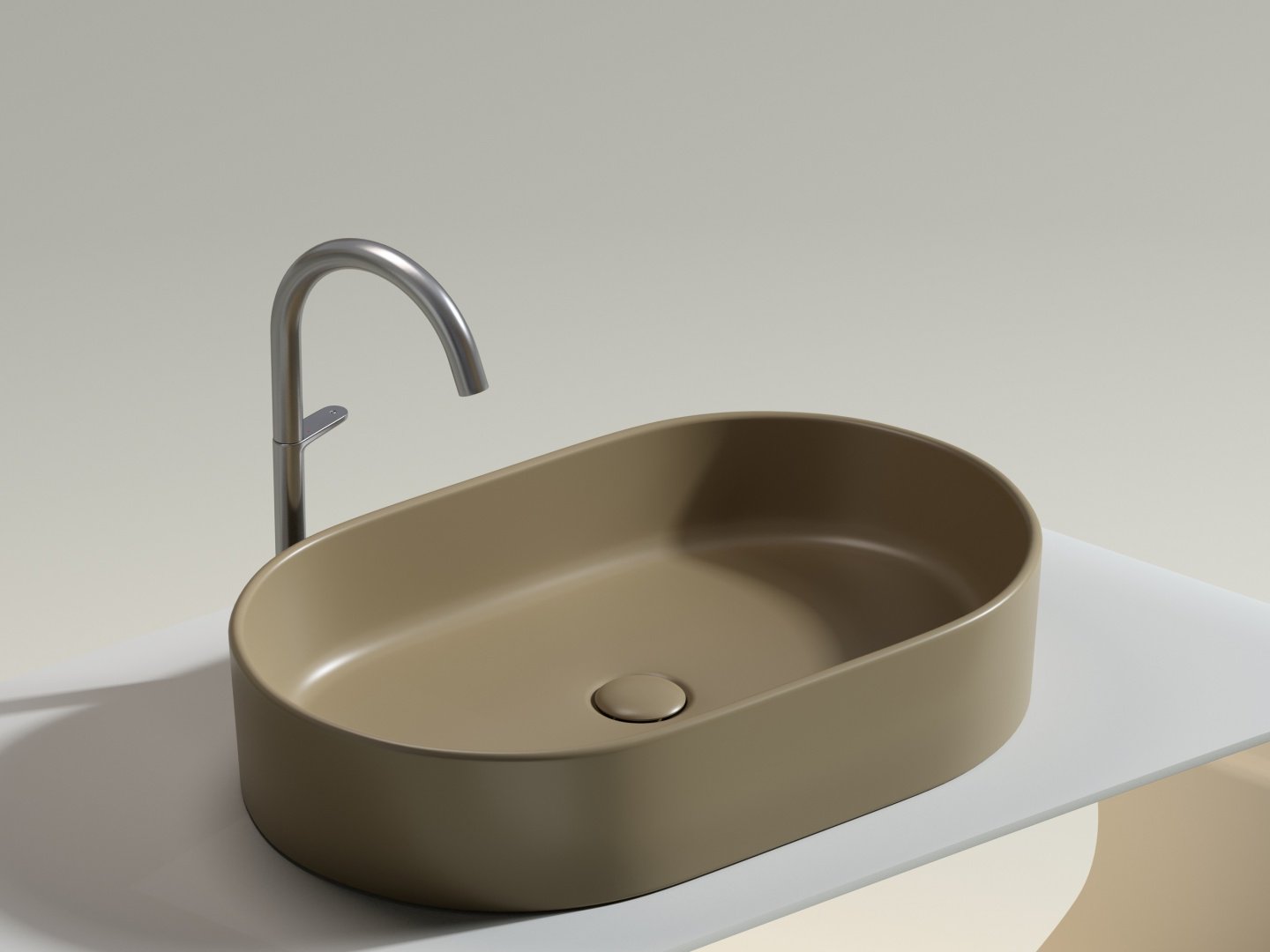 Раковина Ceramicanova CN6048MC накладная овальная 38.5, санфарфор купить,NaN