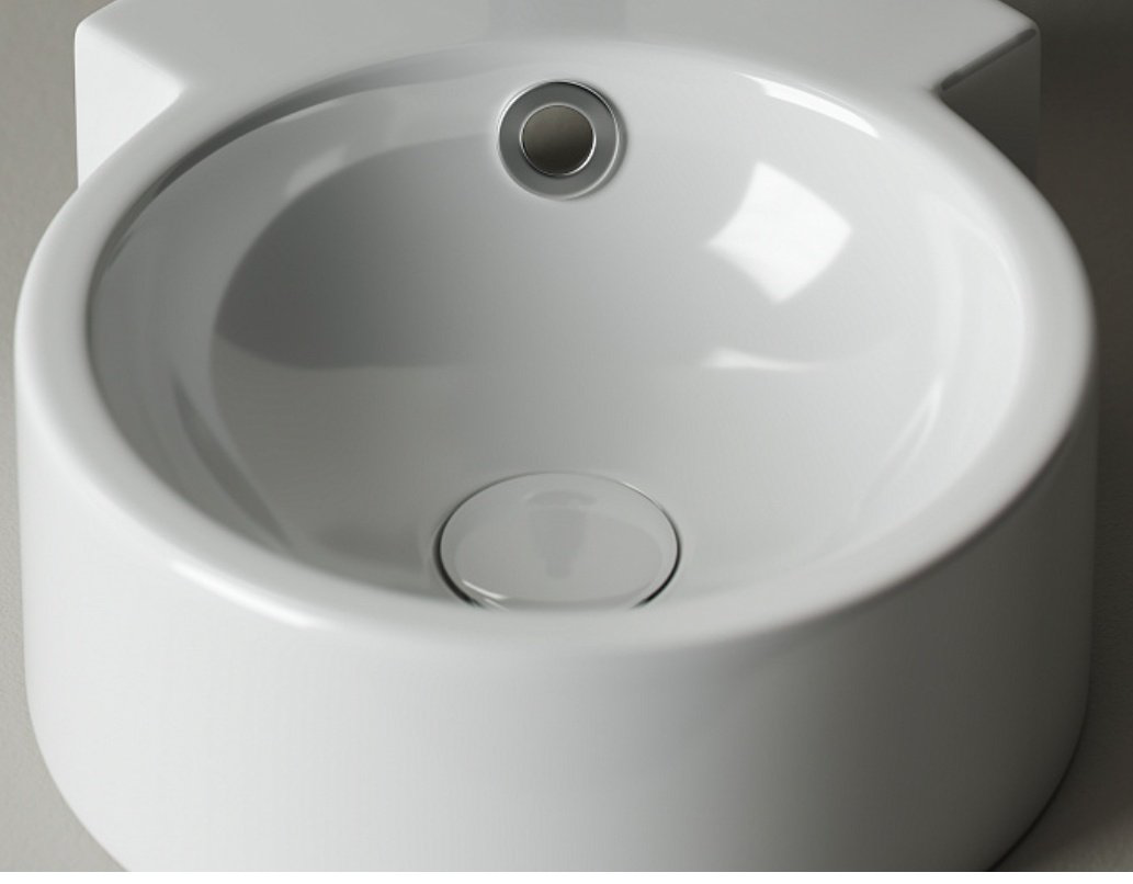 Раковина Ceramicanova CN5019 подвесная круглая 41, санфарфор купить,NaN