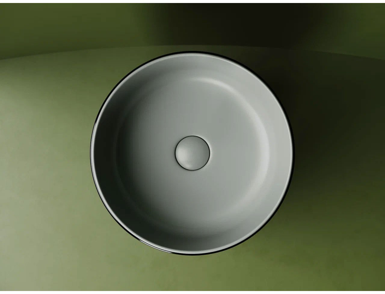 Раковина Ceramicanova CN6073MH накладная круглая 35.6, фаянс купить,NaN