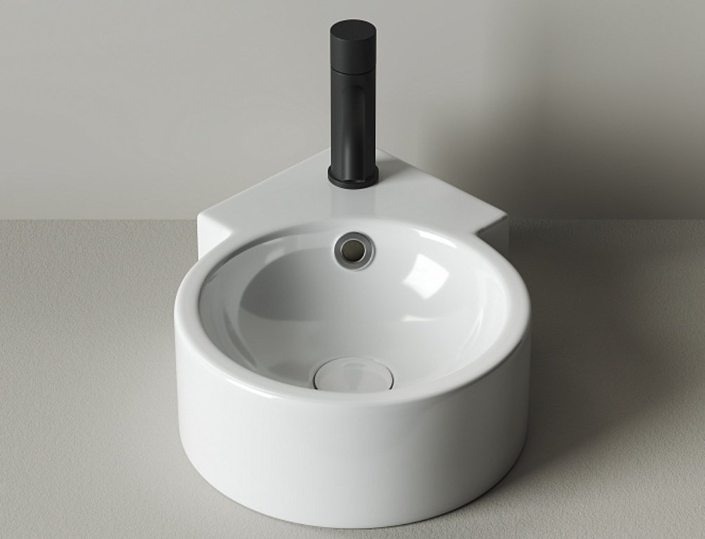 Раковина Ceramicanova CN5019 подвесная круглая 41, санфарфор купить,NaN