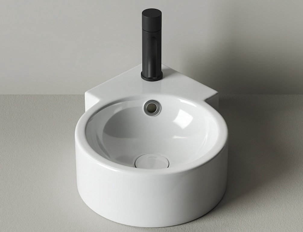 Раковина Ceramicanova CN5019 подвесная круглая 41, санфарфор купить,NaN