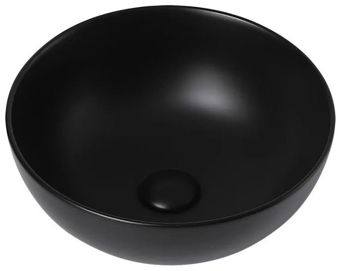 Раковина Abber Bequem AC2105MB накладная круглая 36 см, фаянс
