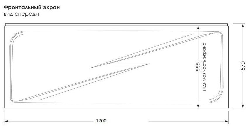 Экран под ванну МетаКам Light 170x57 см без ножек