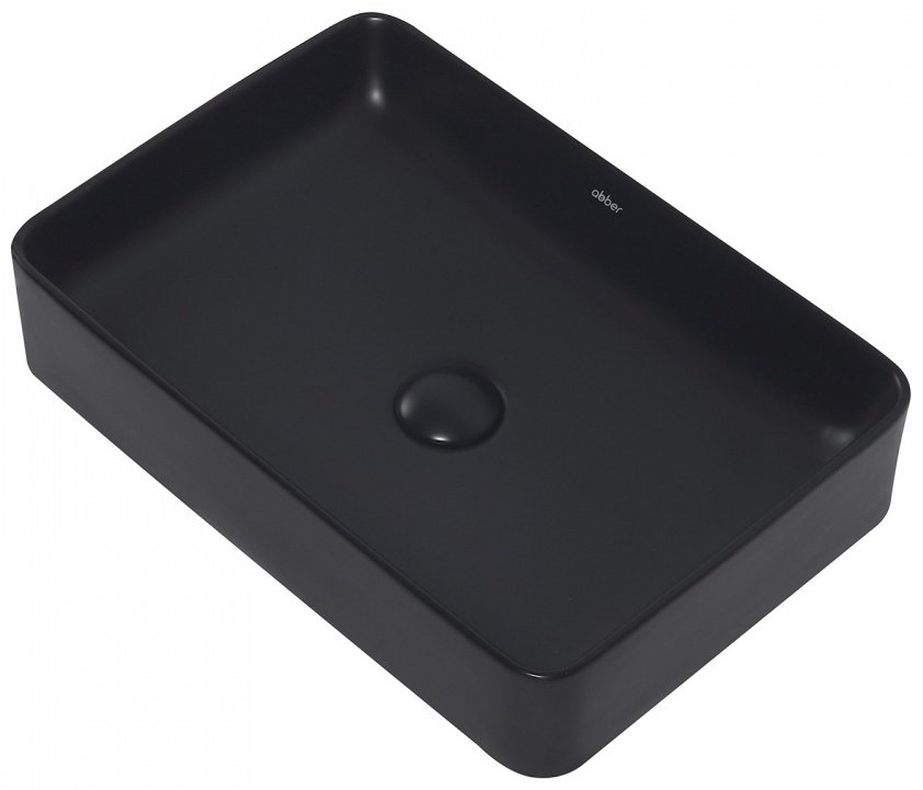 Раковина накладная 51 см Abber Rechteck AC2207MB