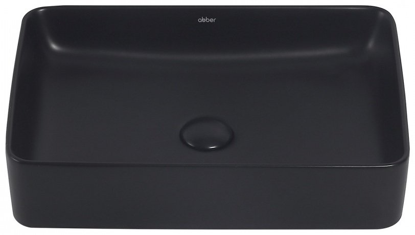 Раковина накладная 51 см Abber Rechteck AC2207MB