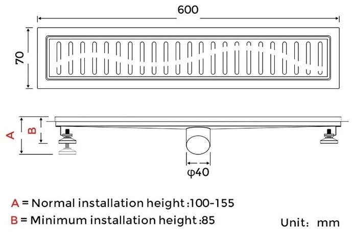 Gappo трап G86007-3 (7х60 см)